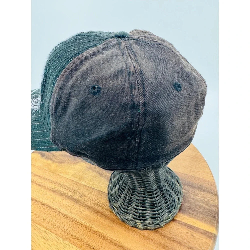 Miami Ink Tattoo Hat Mens OS Black Brown Skull Pinstripe TekerFlex Cap